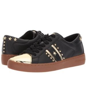 Michael Kors Womens Frankie Stripe Sneaker Leather Low Top Lace Up size 8.5